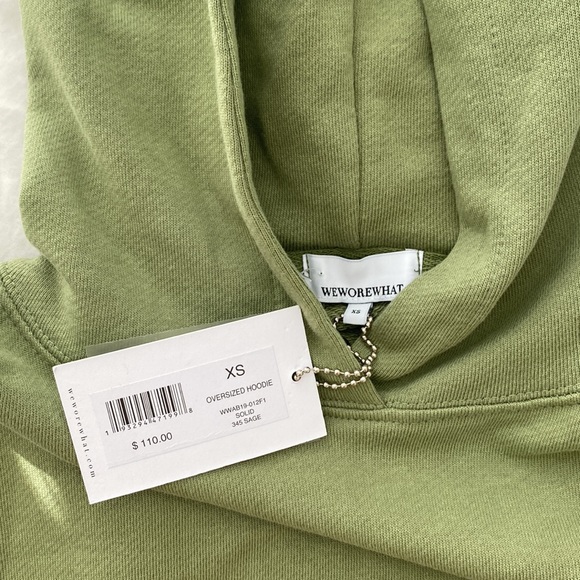 NWT WeWoreWhat sage green oversized hoodie - Picture 5 of 5
